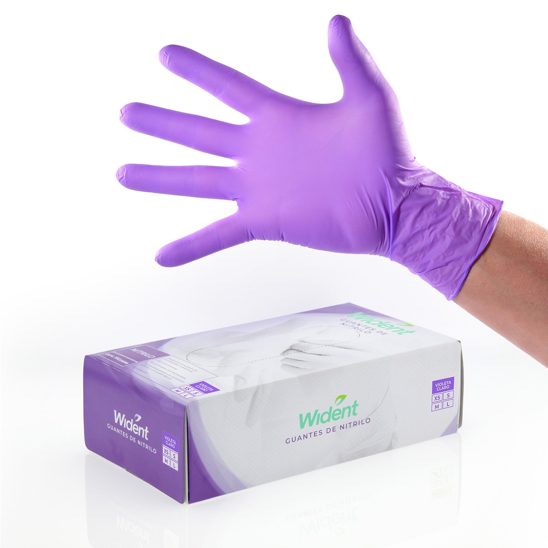 Guantes De Nitrilo Sin Polvo Wident Cirujano 100pz
