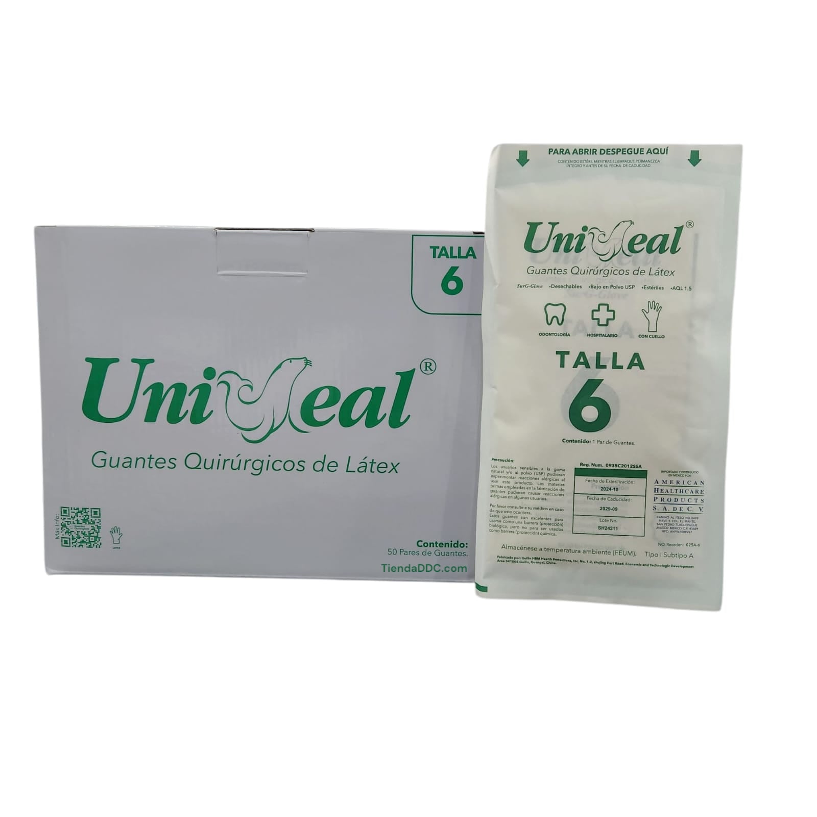 7502236491230 - UniSeal - GUANTES - Guante de Látex Estéril para Cirugía Uniseal | TiendaDDC.com