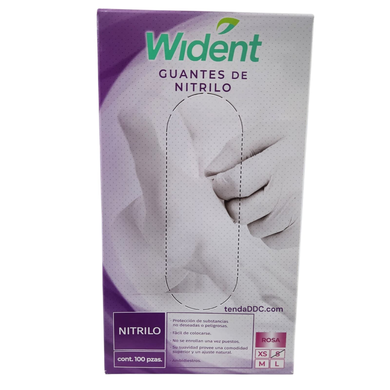 Guante de Nitrilo Rosa Wident