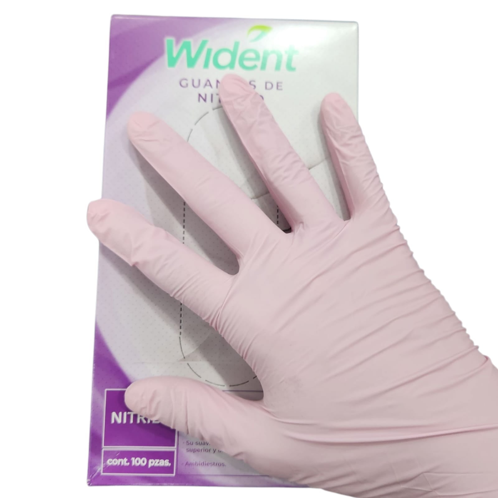 Guante de Nitrilo Rosa Wident