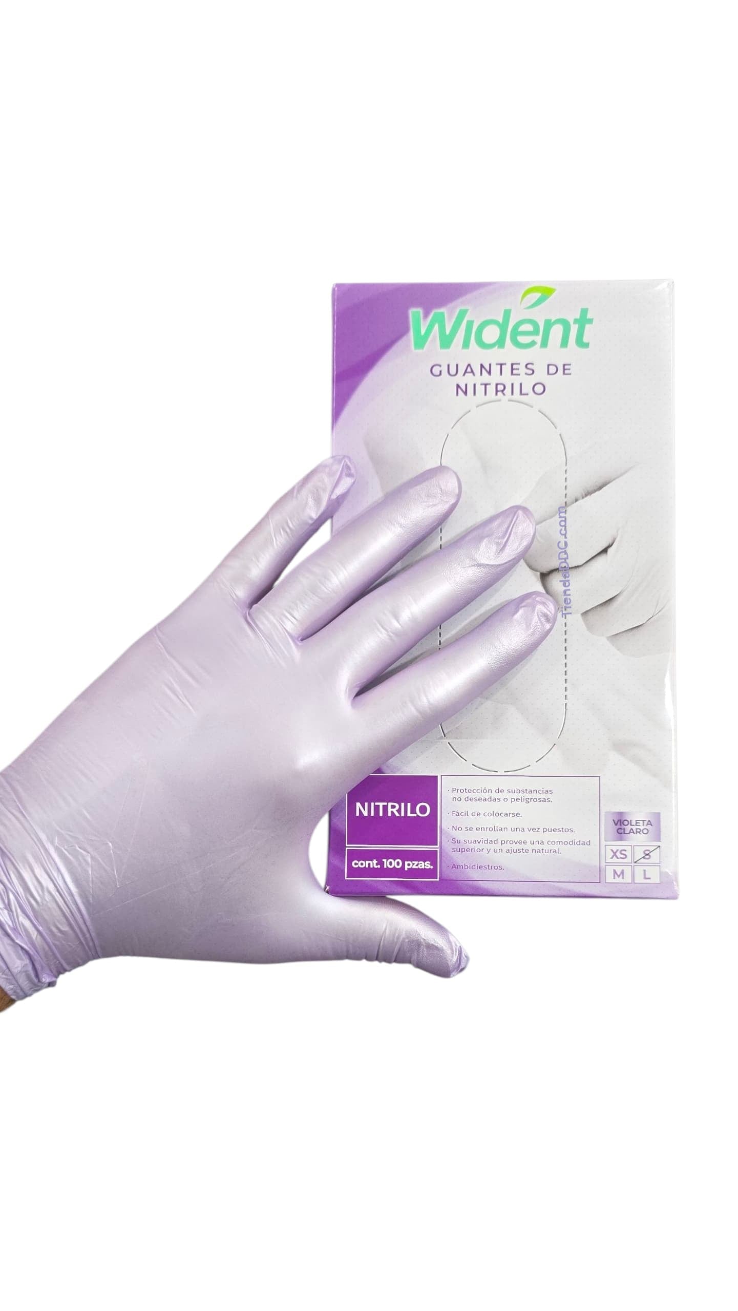 Guante nitrilo Metalico Wident violeta