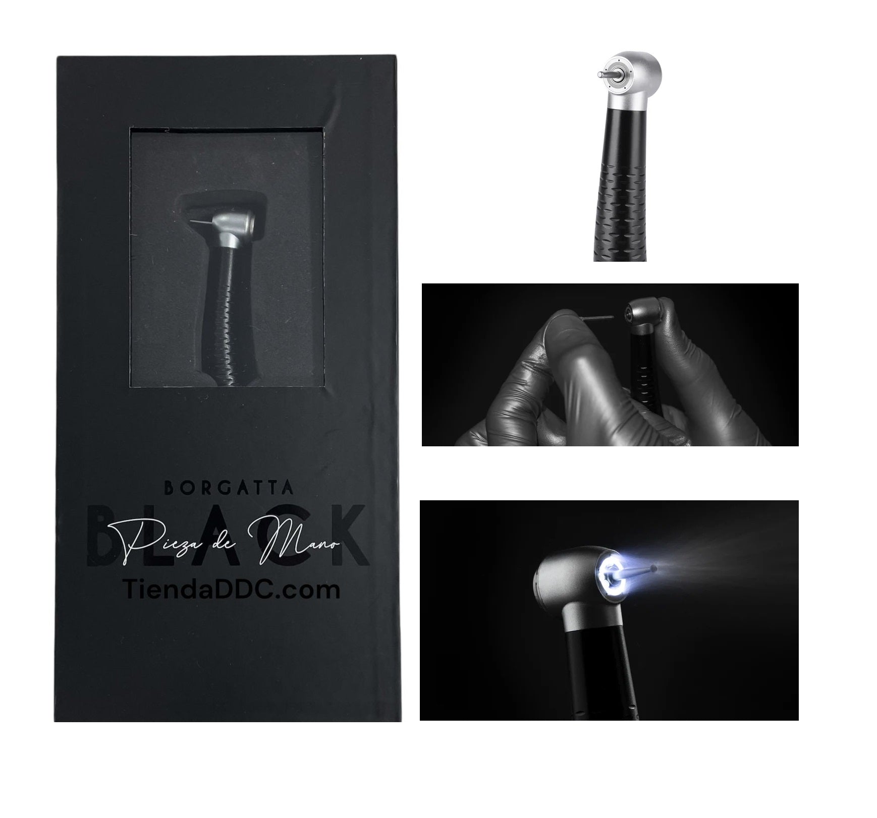 Pieza de Alta Velocidad Borgatta Push Botón Aro de Luz BLACK