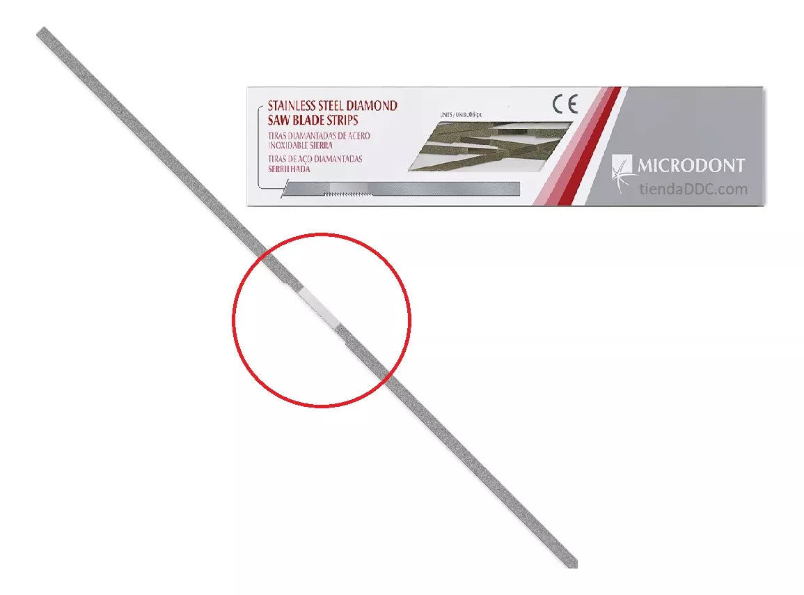 Tira lija dentada Diamantada Centro Dentado 2.5mm Medio - Microdon Stripping