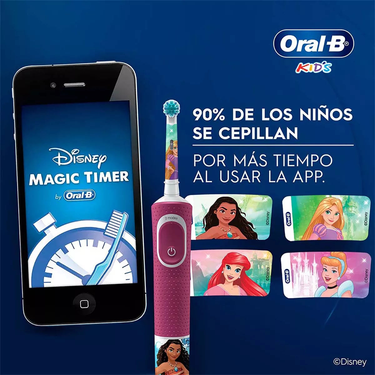 Cepillo De Dientes Eléctrico Oral-b Disney Infantil Niña 3+