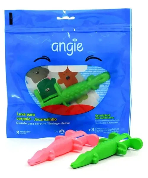 7898078650974 - Tienda DDC - Guante Carpule Cocodrilo Angelus Odontopediatria 3 Pzas | TiendaDDC.com