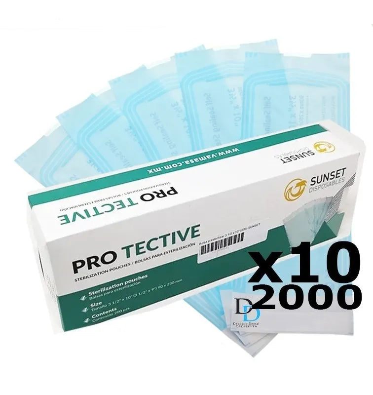 BOLSA PARA ESTERILIZARA AUTOSELLABLE 9 x 23cm Caja Master con 1000 pzas