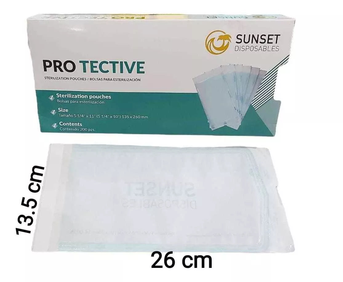 140025644305 - SUNSET - BOLSA PARA ESTERILIZAR AUTOSELLABLE Caja Master con 10 jr - 2000 pzas 13.5cm x 26cm | TiendaDDC.com