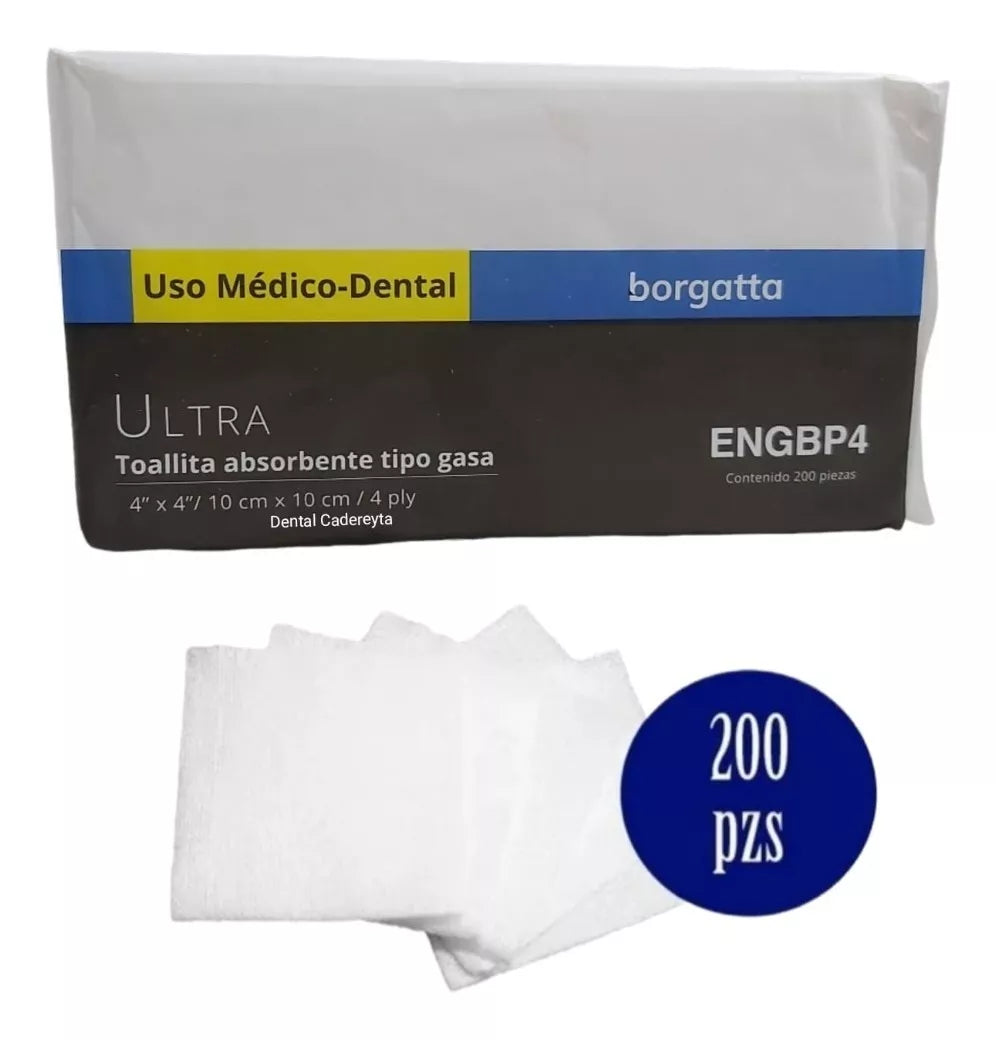 Gasa de Esponja 4x4 PLG (10x10 Cm) Borgatta