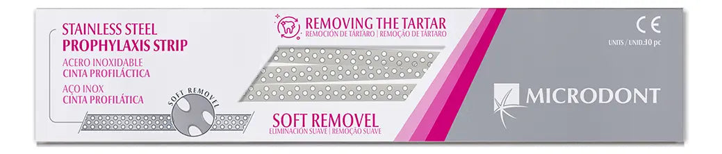 7908516896274 - MICRODONT - CLINICA - Tiras cinta Profiláctica Acero Inoxidable Dental Microdont | TiendaDDC.com