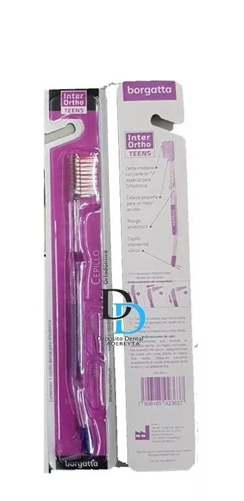 7506185928519 - BORGATTA - CEPILLOS INTER ORTHO TEENS Borgatta Caja Master 8 pzas 96 cepillos | TiendaDDC.com