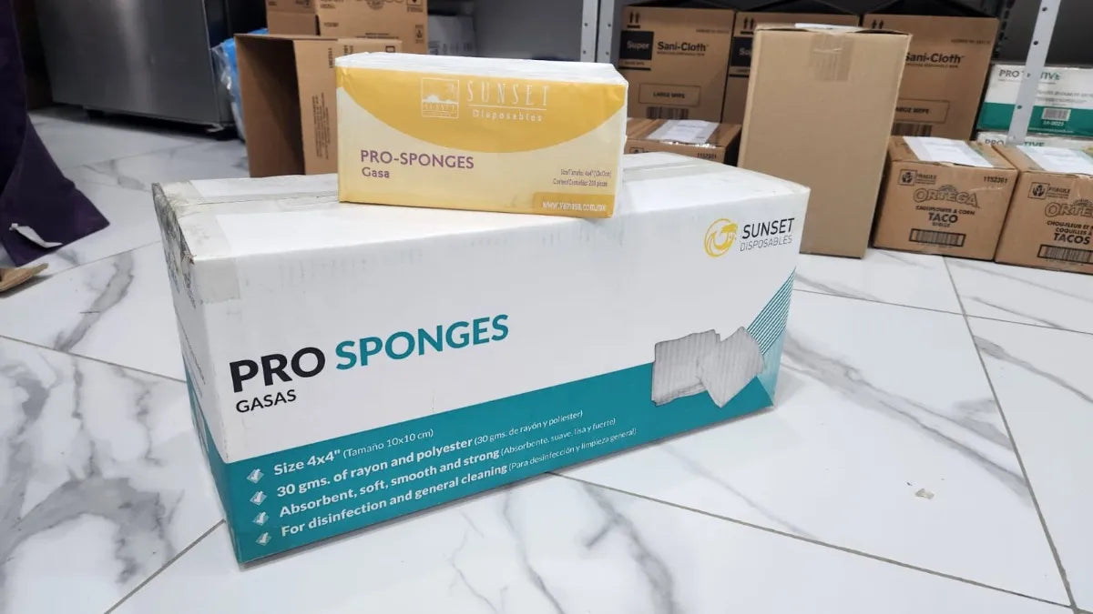 Tienda DDC - SUNSET - Gasas 10cm X 10cm Caja Master con 10 Paquetes 2000 pzas | TiendaDDC.com