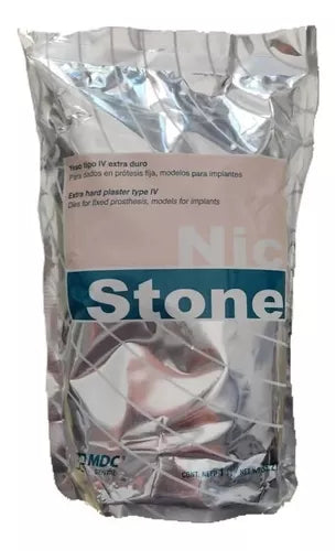Tienda DDC - MDC Dental - RESTA - YESO NICSTONE TIPO IV ROSA Velmix bolsa plateada metalica 1 kilo | TiendaDDC.com