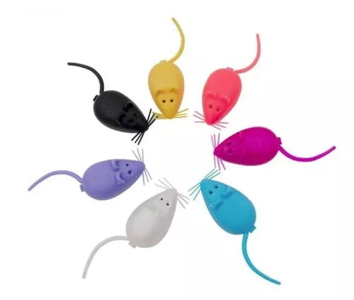 BOTE CON RATONES DE PLASTICO PARA GUARDAR DIENTES