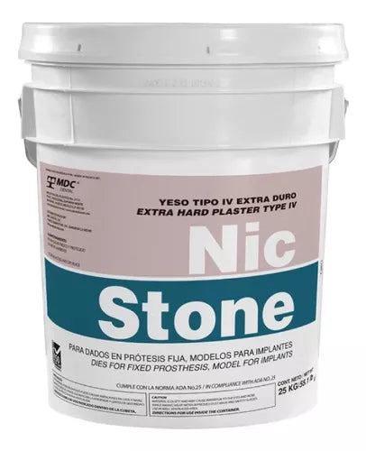 Tienda DDC - MDC Dental - RESTA - YESO NICSTONE TIPO IV ROSA Velmix bolsa plateada metalica 1 kilo | TiendaDDC.com