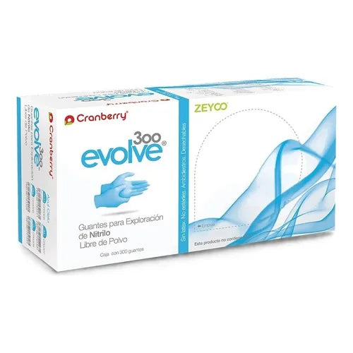 Guantes Nitrilo Cranberry Azul cielo 300pz