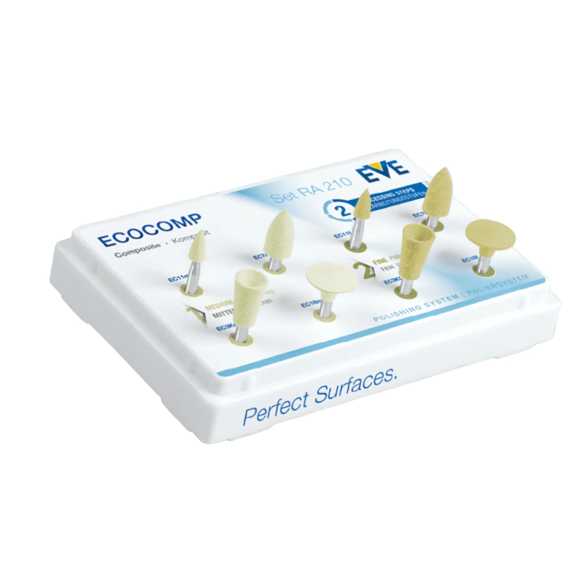 Tienda DDC - VOCO - RESTA - kit pulido dental Ecocomp set para composite ra 210 c/8 pz EVE | TiendaDDC.com