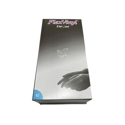 7502236491209 - UniSeal - GUANTES - Guante Flex Vinyl Negro Caja Master con 10 jr -1000 pzas guantes | TiendaDDC.com