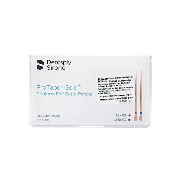 Gutta Percha ProTaper Gold Conform Fit F2/F3 Dentsply Sirona
