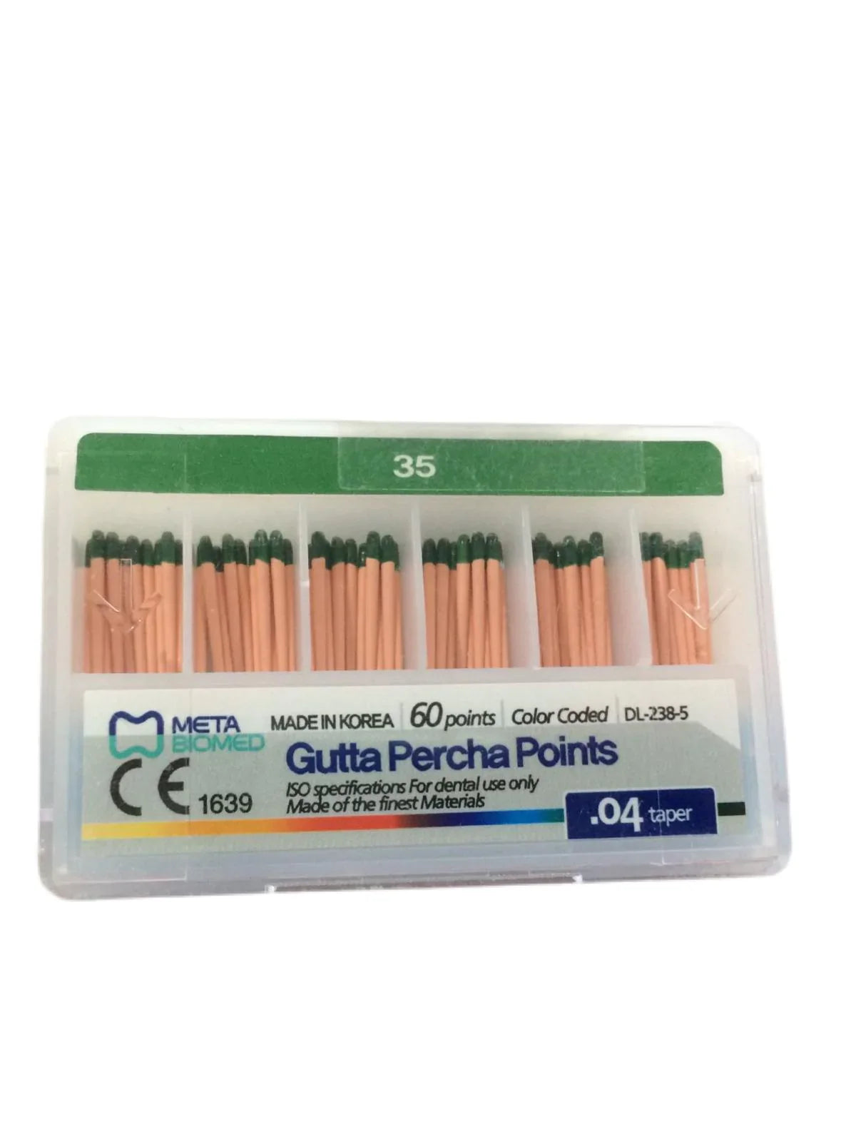 Puntas Gutta Percha Points Meta Biomed Taper .04