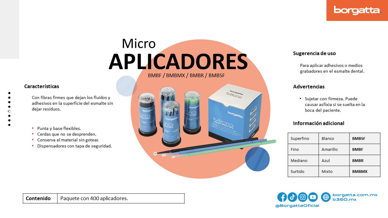 Micro Aplicadores borgatta surtido
