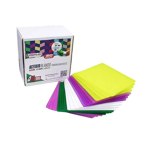 Guardas Acetato Blando Proplay Colores Mate .130 Deportivas 20pz