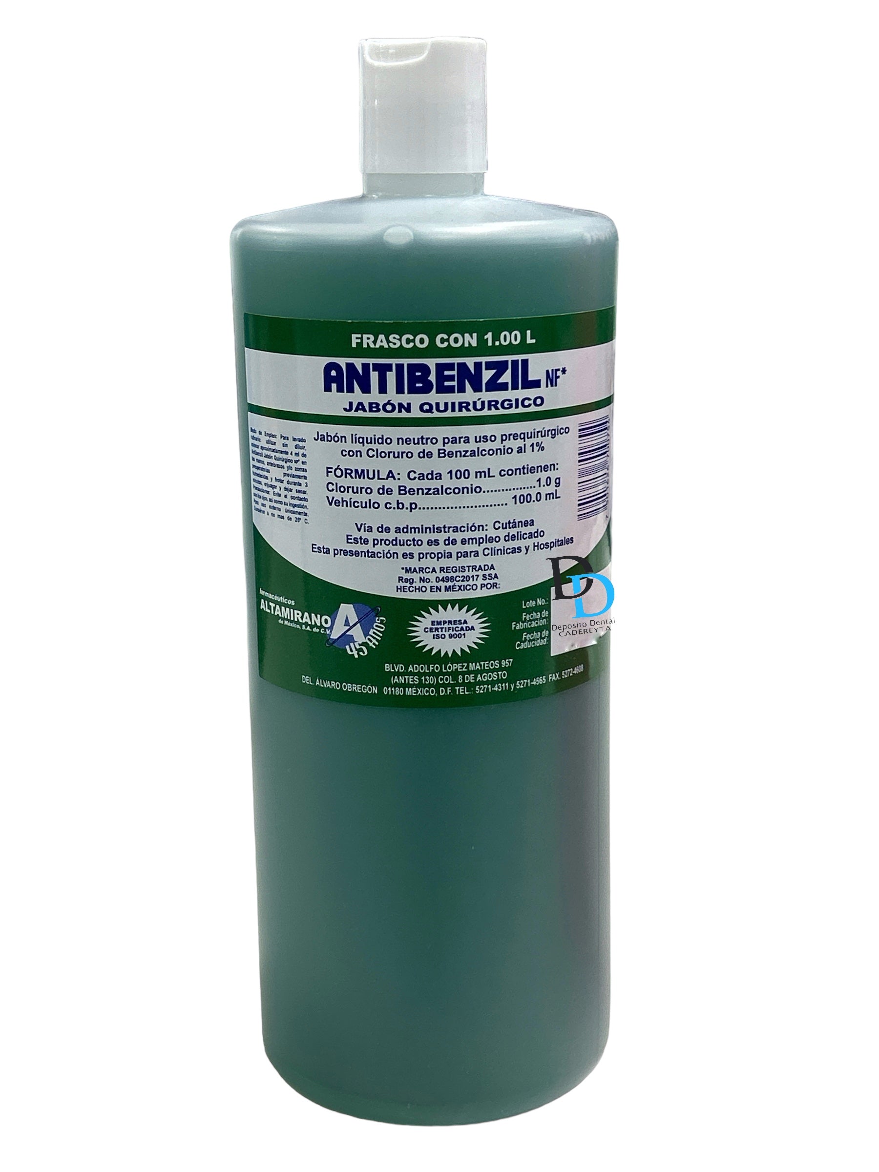 7501626700754 - ALTAMIRANO - DESINFECTANTE ANTIBENZIL PRE QUIRURGICO Jabon 3.850L Galon | TiendaDDC.com
