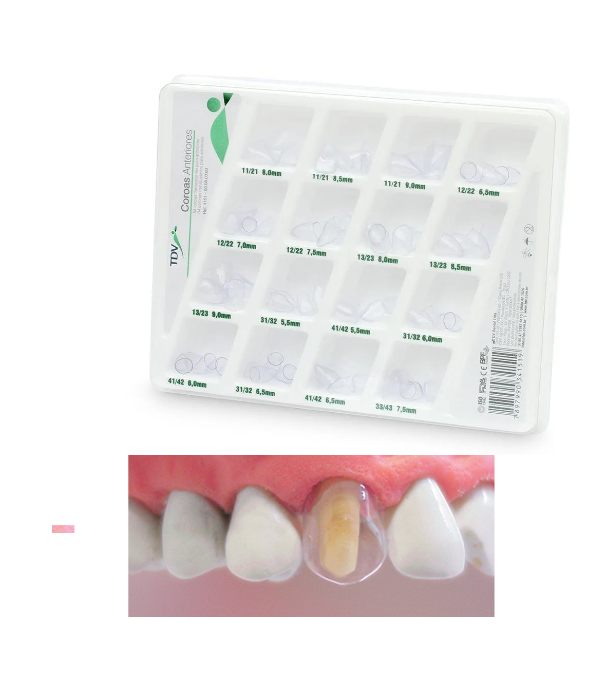 Coronas Dentales Transparentes preformadas Tdv