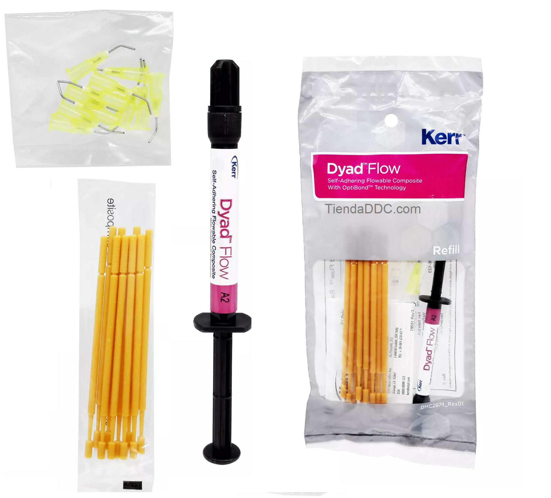 Resina fluida revolution kerr dyad flow autoadesivo a2