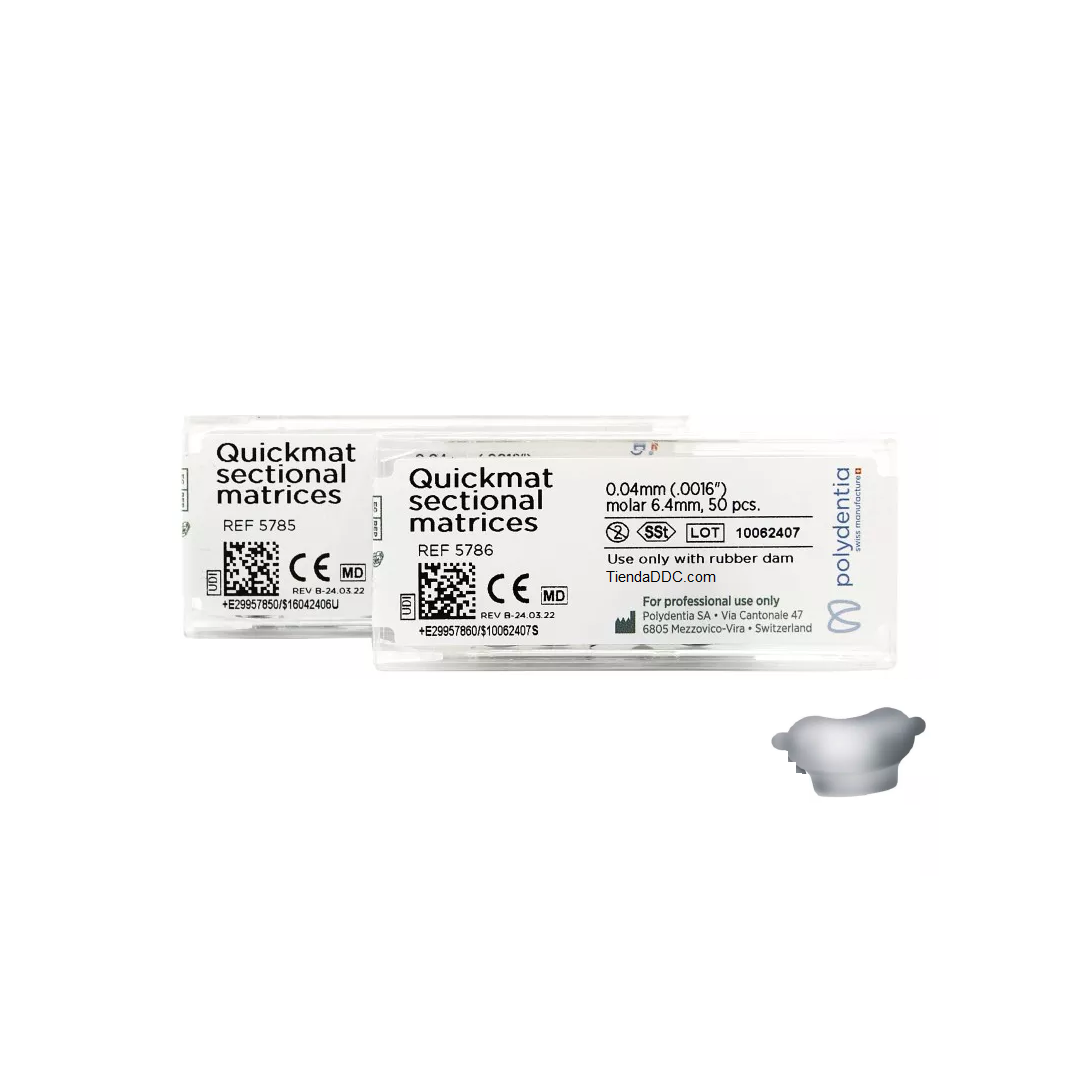 Matrices Quickmat sectional matrice .04mm molares 6.4mm 25pz