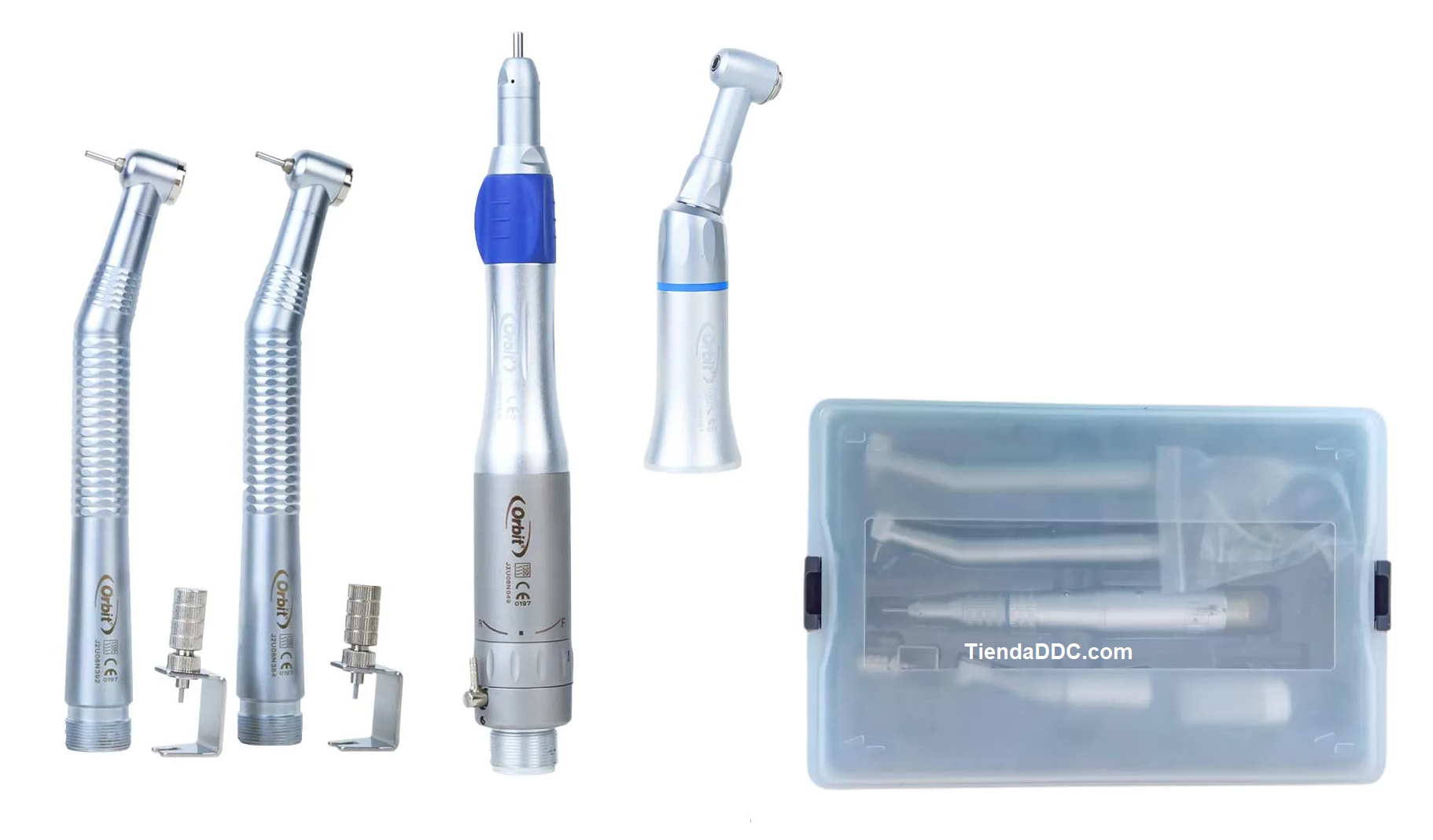 Kit Estudiantil Dental 2 Piezas De Mano Alta Y Baja + Bota Fresas