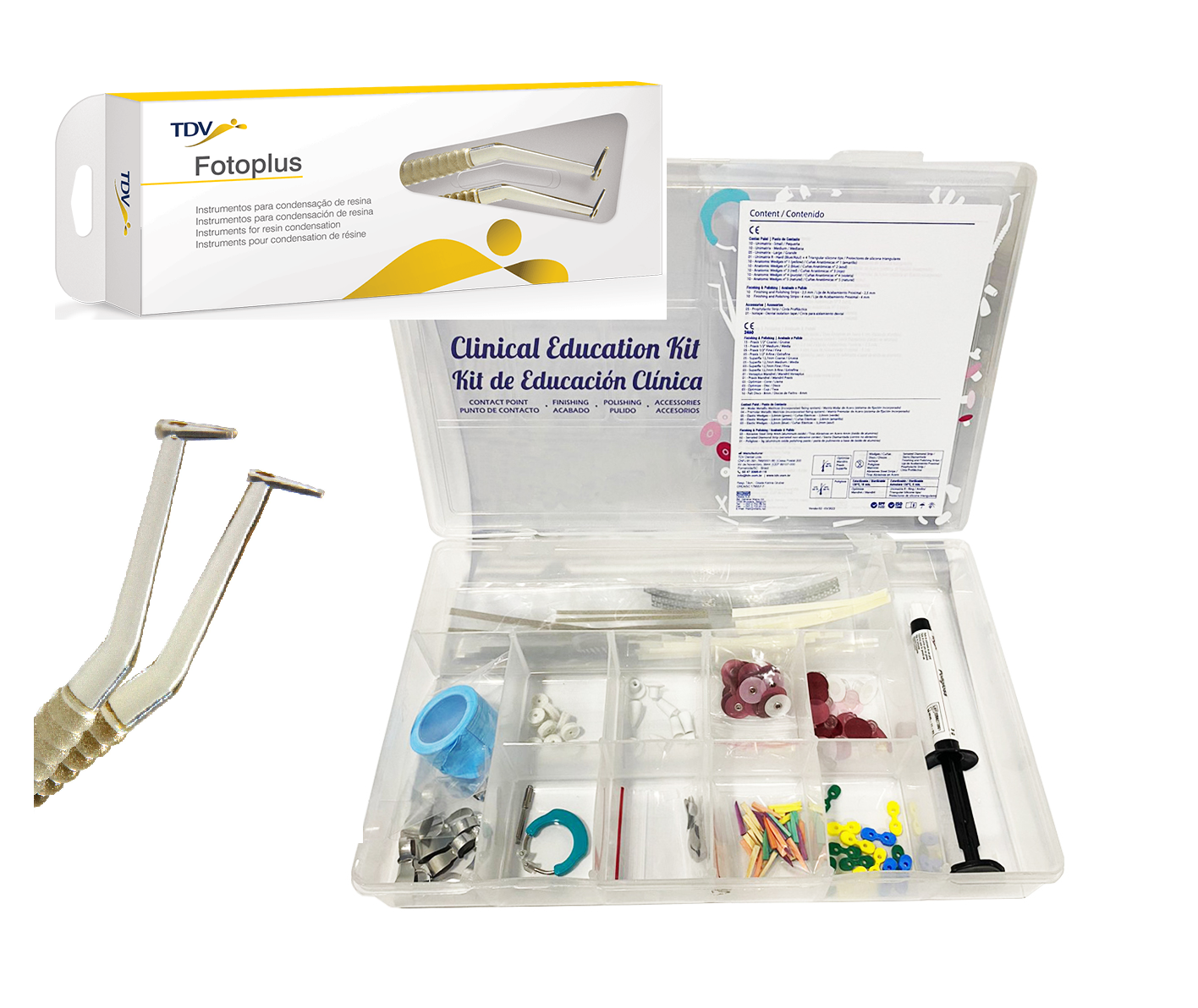 Kit TDV educación clínica para resinas dentales