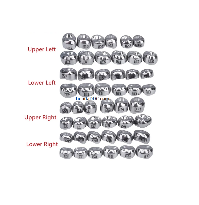 CORONAS DE ACERO COROMO INFANTILES POSTERIORES 3M