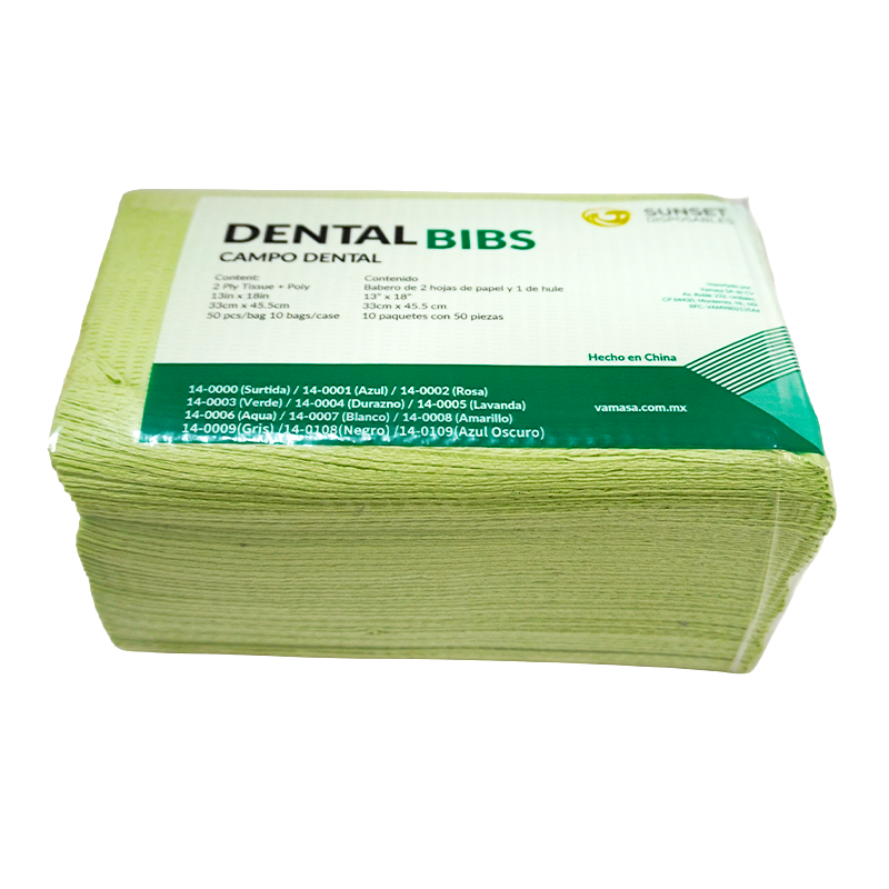 61003027 - SUNSET - CAMPO Dental BABEROS campos DESECHABLE C/50 | TiendaDDC.com