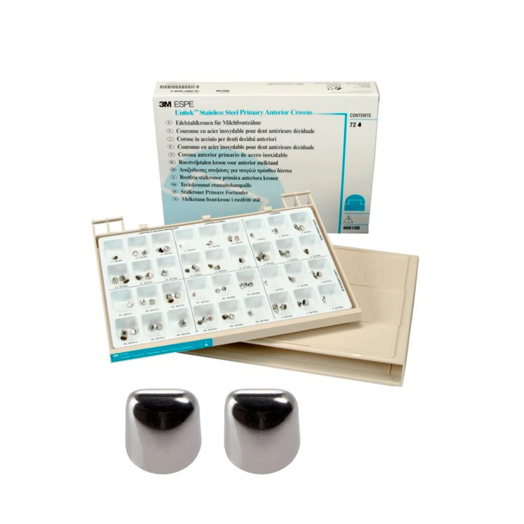 Tienda DDC - 3M ESPE - ODONTOPEDIATRIA - Coronas Acero Cromo Anteriores Canino 3M | TiendaDDC.com