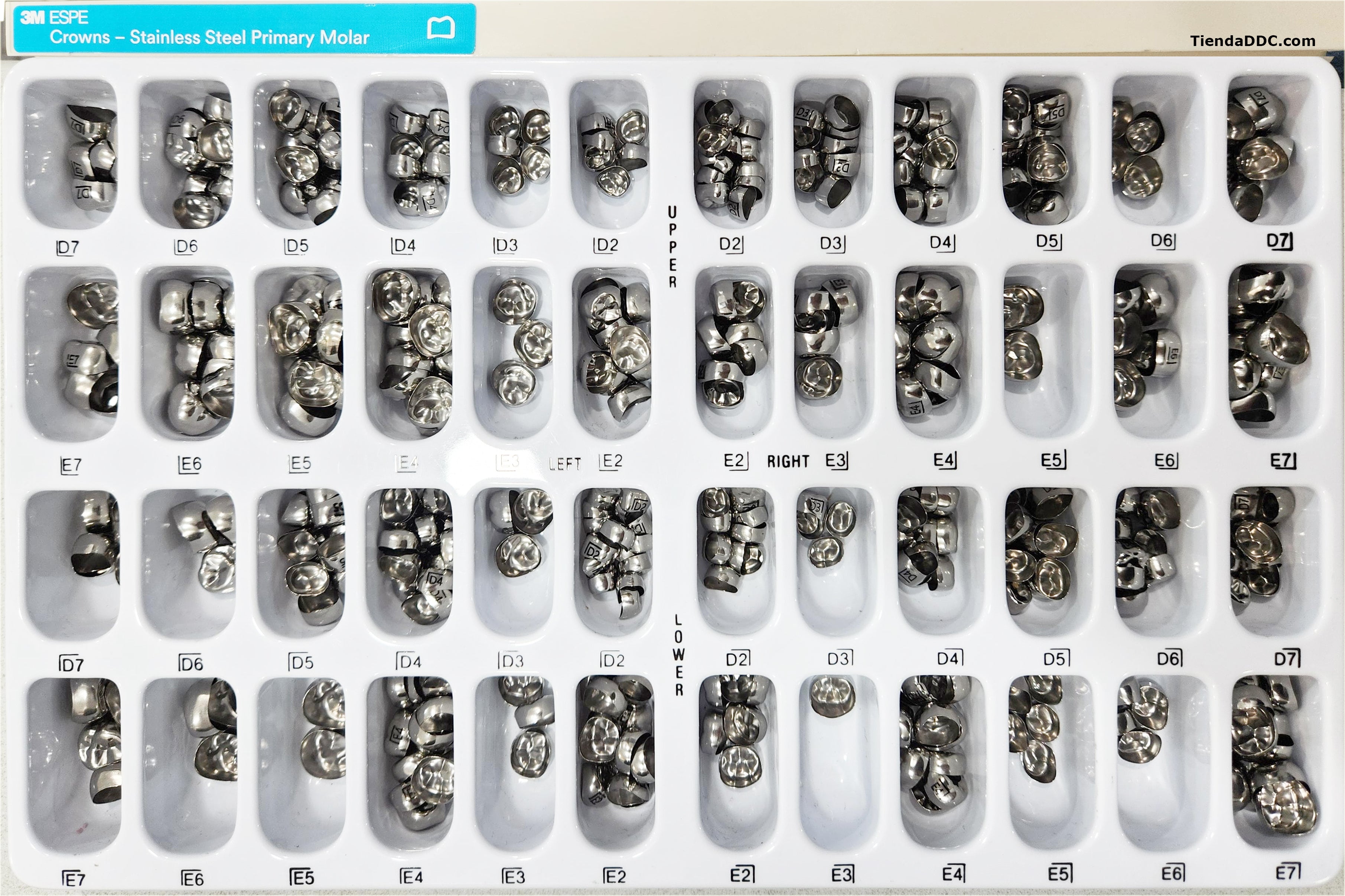 CORONAS ACERO CROMO INFANTILES POSTERIORES 3M