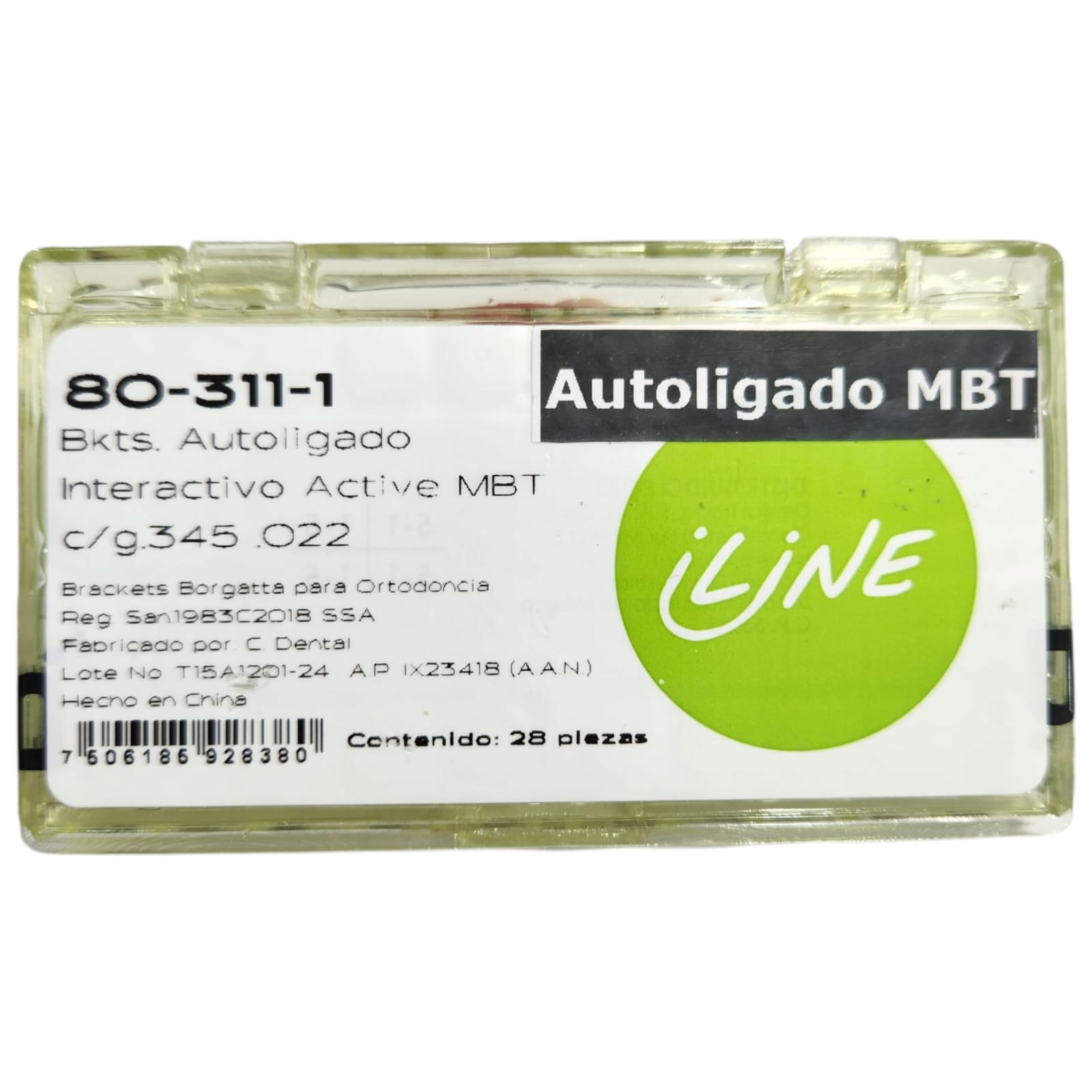 Brackets Iline Borgatta Autoligado C/ Tubos Mbt