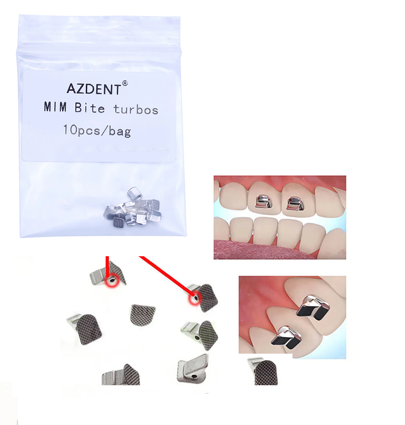 Turbos Bite lingual 10 Piezas