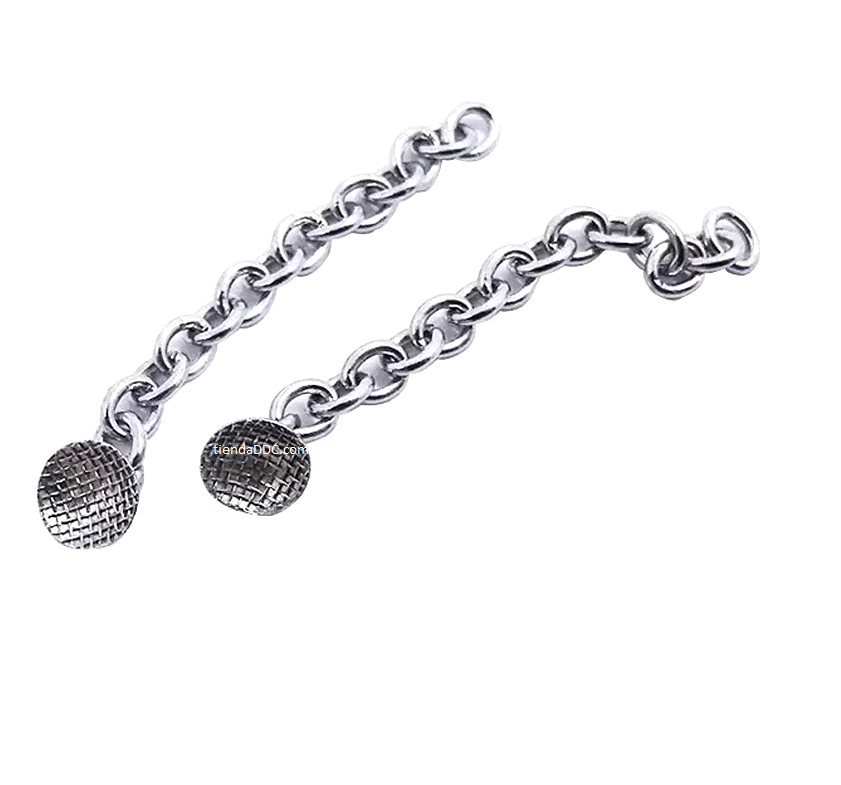 Botón con Cadena con malla