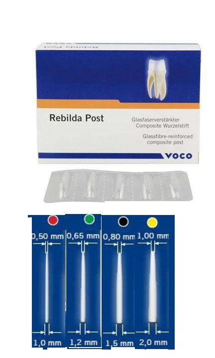 Tienda DDC - VOCO - RESTA - Rebilda Post Voco Kit 5 Postes Dentales fibra vidrio | TiendaDDC.com
