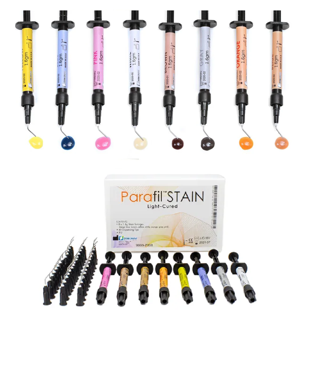 PARAFIL STAIN Prime Dent 8 colores | PRIME DENT | Tienda DDC