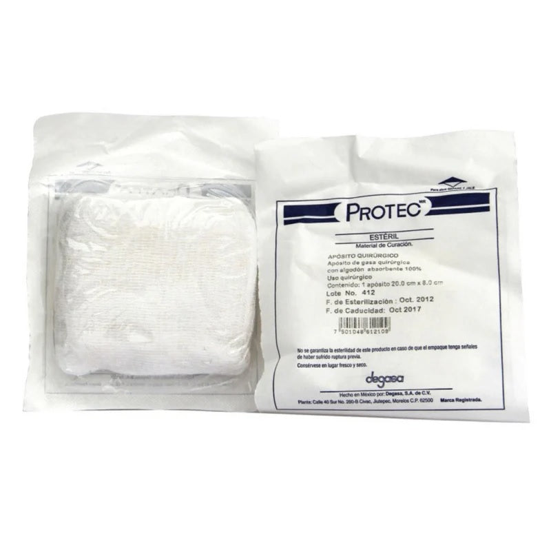 APOSITO PROTEC GASA ESTERIL 20CM X 8CM PIEZA