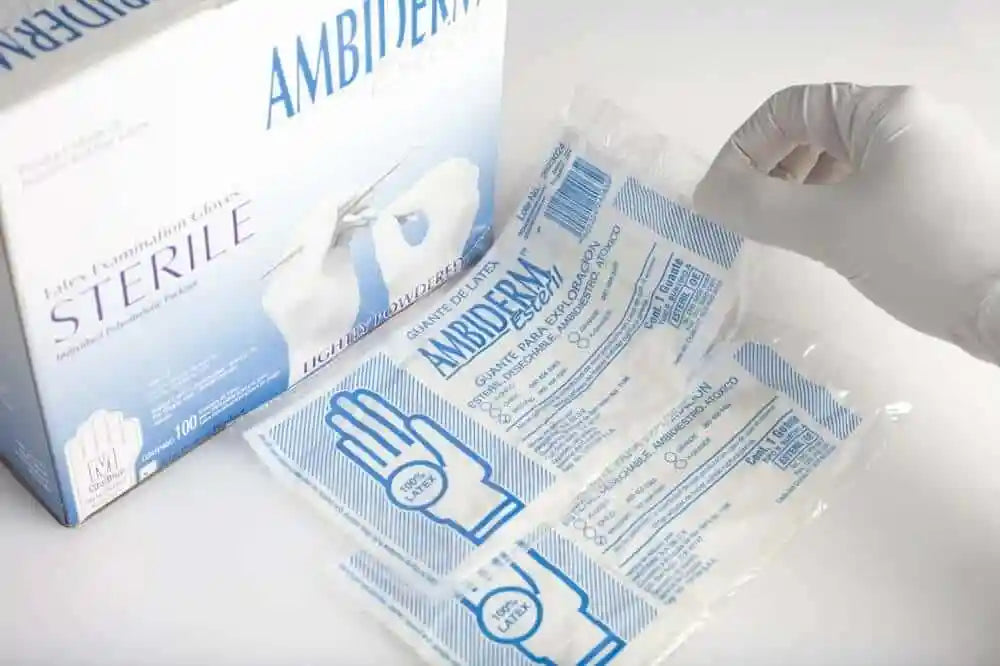 GUANTE DE LATEX ESTERIL Ambiderm 100pz