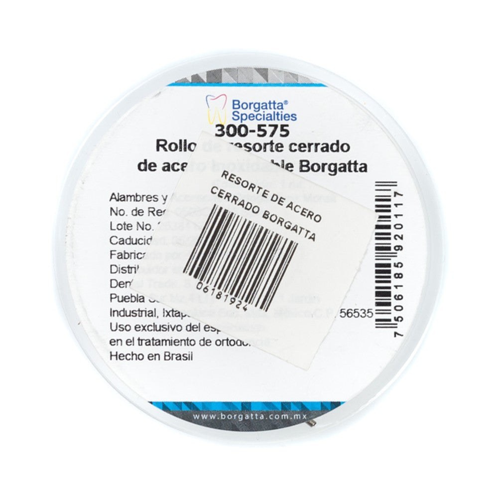 Rollo De Resorte De Acero Cerrado Borgatta 1m