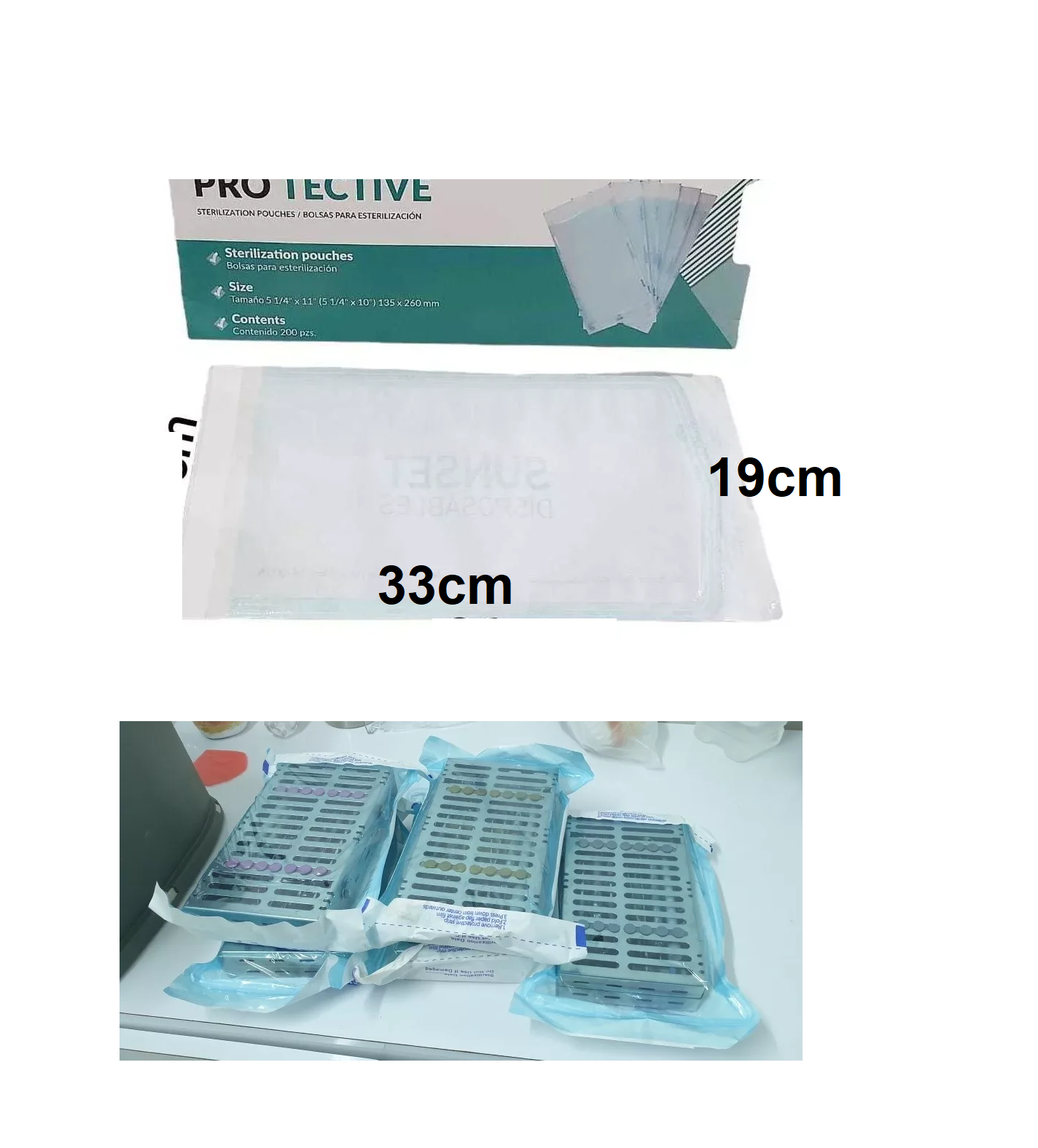 BOLSA PARA ESTERILIZAR AUTOSELLABLE 19*33 casete