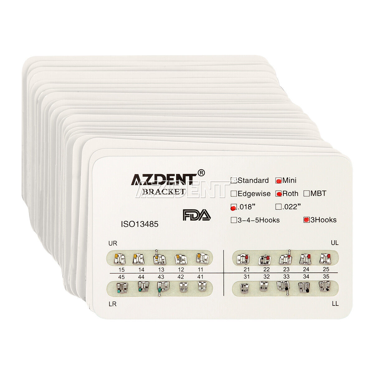 BRACKETS Azdent ROTH 3-4-5 HOOKS