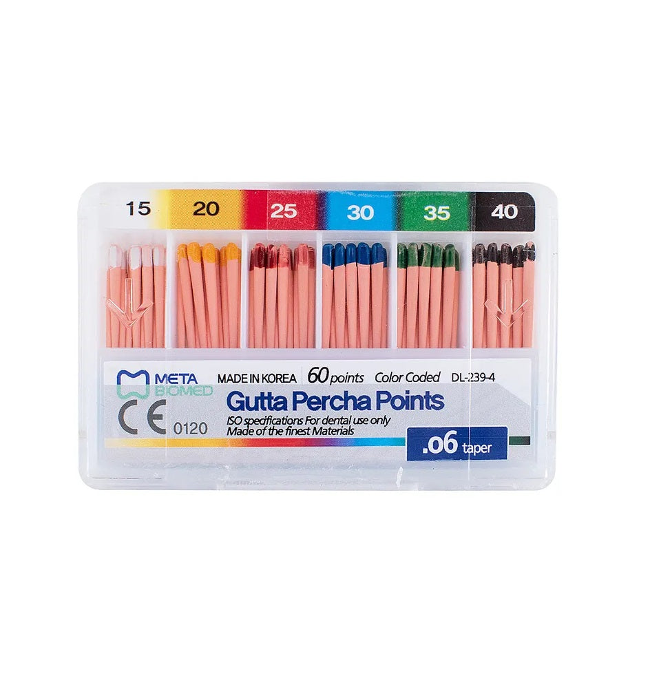 Puntas Gutta Percha Points Meta Biomed Taper .06