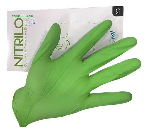 7502236493555 - UniSeal - GUANTES - Guantes Nitrilo Extra Grande Verde | TiendaDDC.com