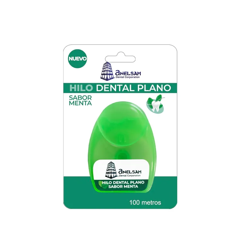 7707282392283 - Anelsam - Hilo Dental Plano Sabor Menta Anelsam 100m | TiendaDDC.com