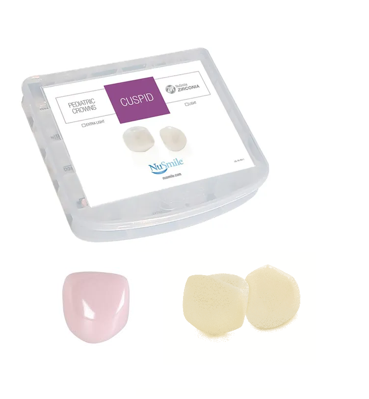 Tienda DDC - NuSmile - ODONTOPEDIATRIA - Estuche Coronas Dentales Zirconia Nusmile Canino Kit 24 Pzas | TiendaDDC.com