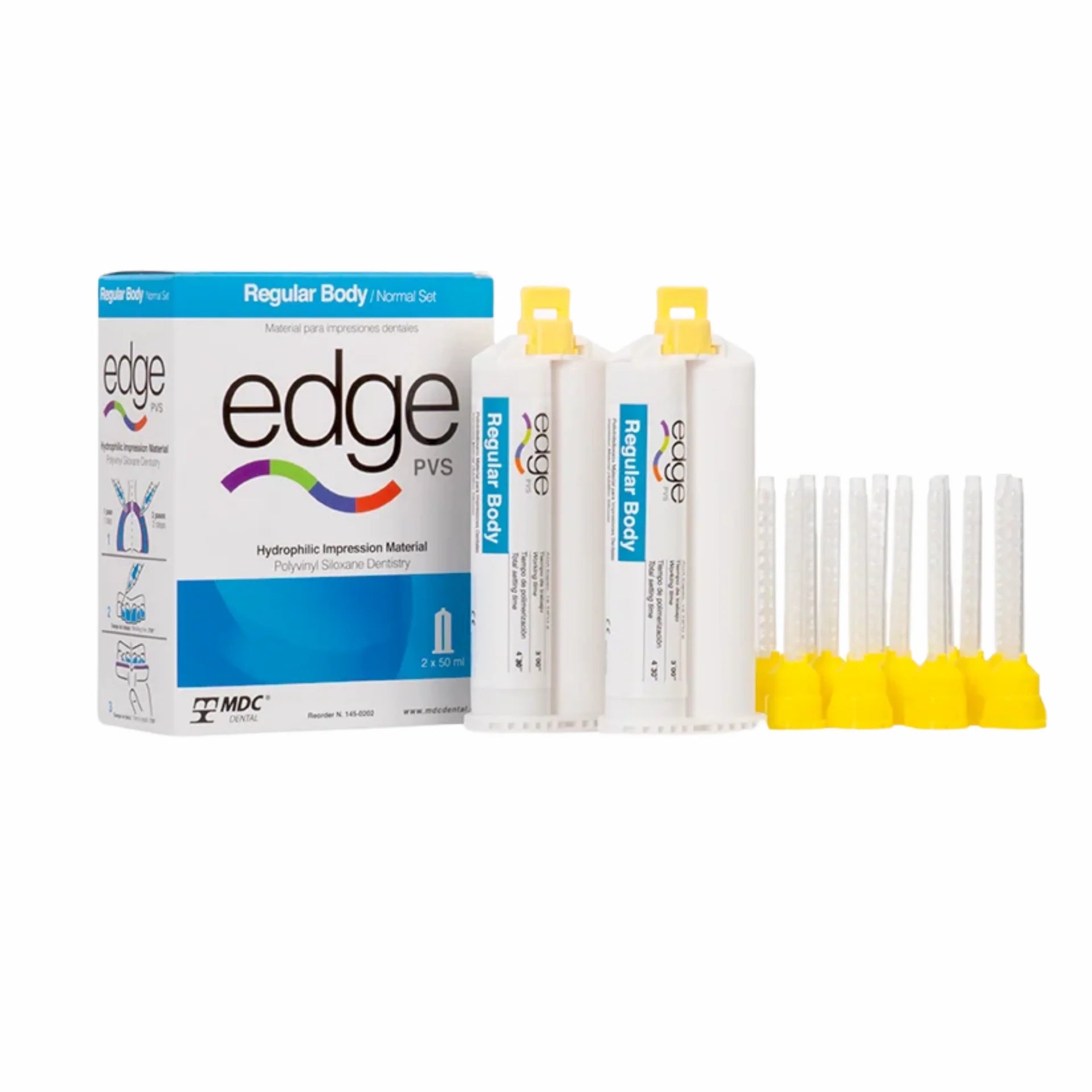 7506338300223 - MDC Dental - RESTA - Cartuchos Silicon Ligera Regular 2x50ml normal EDGE | TiendaDDC.com